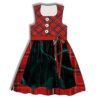 Schnittzeichnung für das Kinderdirndl Herzilein mit Knopfleiste, Rock und Schürze – Schnittmuster von TOSCAminni.