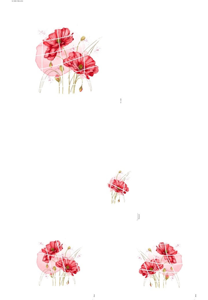 Digitales Stoffmuster - Blumenprint | Mohnblumen