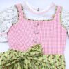 Detail des Mieders: Dirndl mit Wiener Naht nach Schnittmuster Kinderdirndl Resli, TOSCAminni