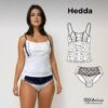 Schnittmuster Unterwäsche Set Hedda – Corsagenshirt & Hipster-Höschen mit Spitze im Patchwork-Look, Größe 34–54. Designer: TOSCAminni-Schnittmanufaktur