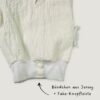 Detailfoto Fake-Knopfleiste an Beinbündchen – Schnittmuster Kinderhose Zoè + Nico