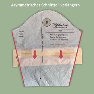 Ärmel am Schnittmuster verlängern | TOSCAminni