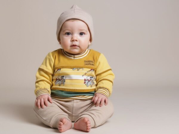 Stoffreste vernähen – Babyshirt mit Streifen aus Jerseyresten nähen | TOSCAminni