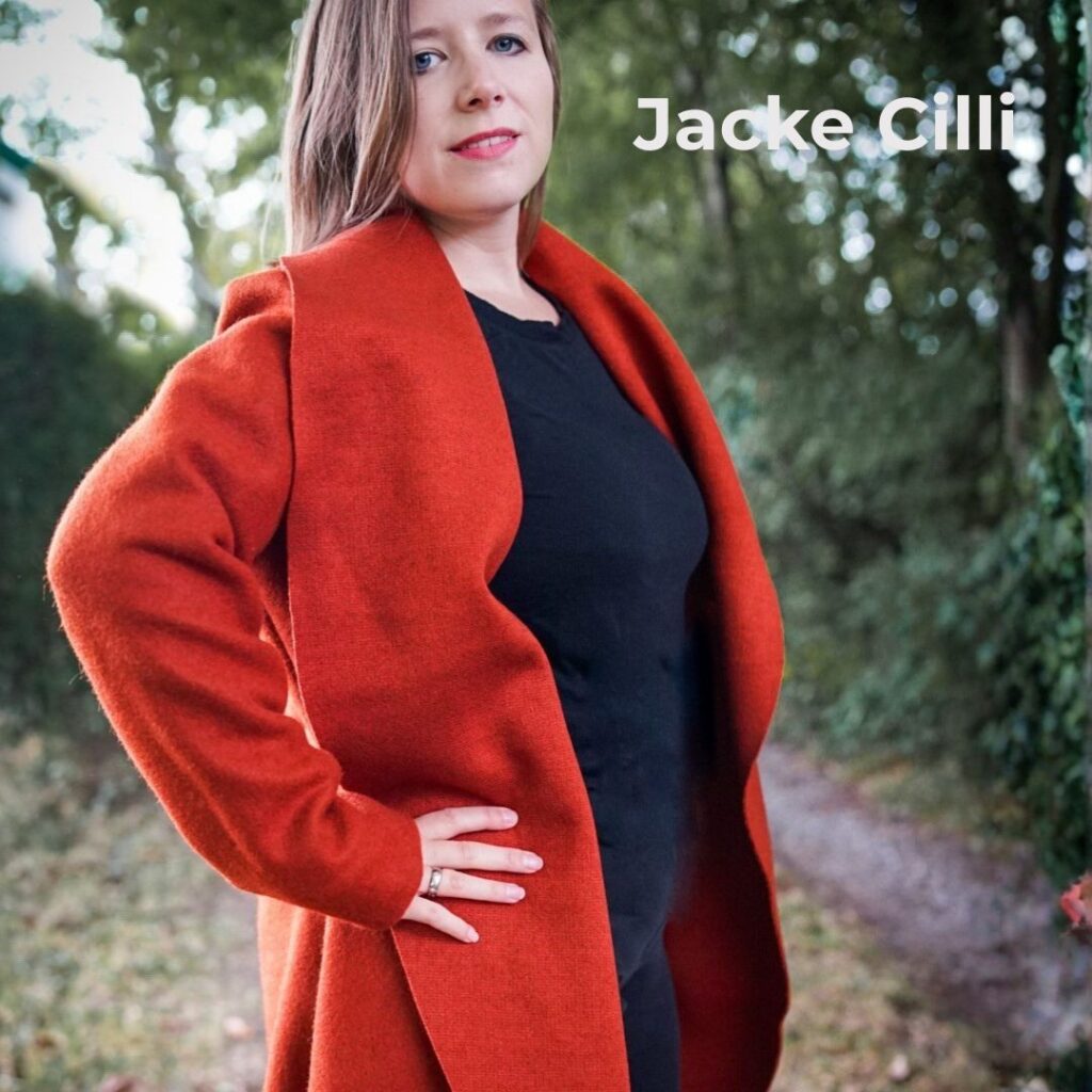 Walkjacke Damen Schnittmuster Cilli – minimalistische Jacke aus Wollwalk ohne Futter | TOSCAminni