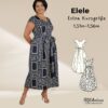 Schnittmuster Kleid Elele Extra Kurzgröße – Technische Zeichnung und Modell