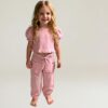 Komplettes Nähset bestehend aus Musselin-Top und der passenden Kinderhose mit Rüschen Hoki.