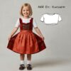 Schnittmuster Dirndlbluse Kinder kurzarm für Jersey