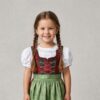 Nähanleitung Dirndlbluse Kinder mit Puffärmel für Jersey